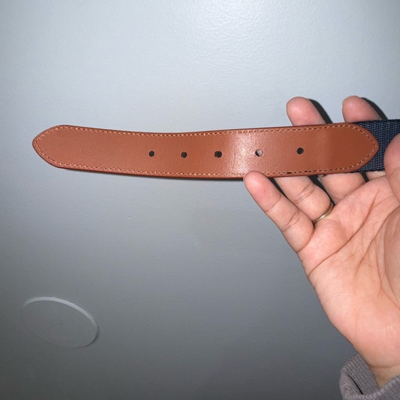 Peter Millar 41” Belt Canvas‎ Men's Flying Rabbit Blue White Red Nautical Ship - Picture 6 of 8